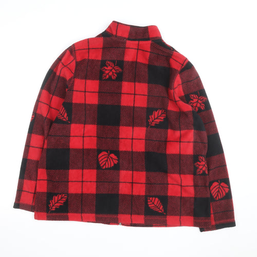 Breckenridge Men's Red Check Fleece Jacket XL Full Zip Autumn Winter