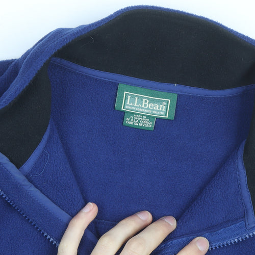 L.L. Bean Women's Blue Fleece Full Zip Jacket Size M Regular Fit