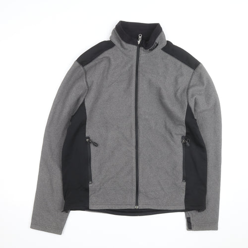 Eddie Bauer Men's Grey Softshell Full Zip Jacket Size M