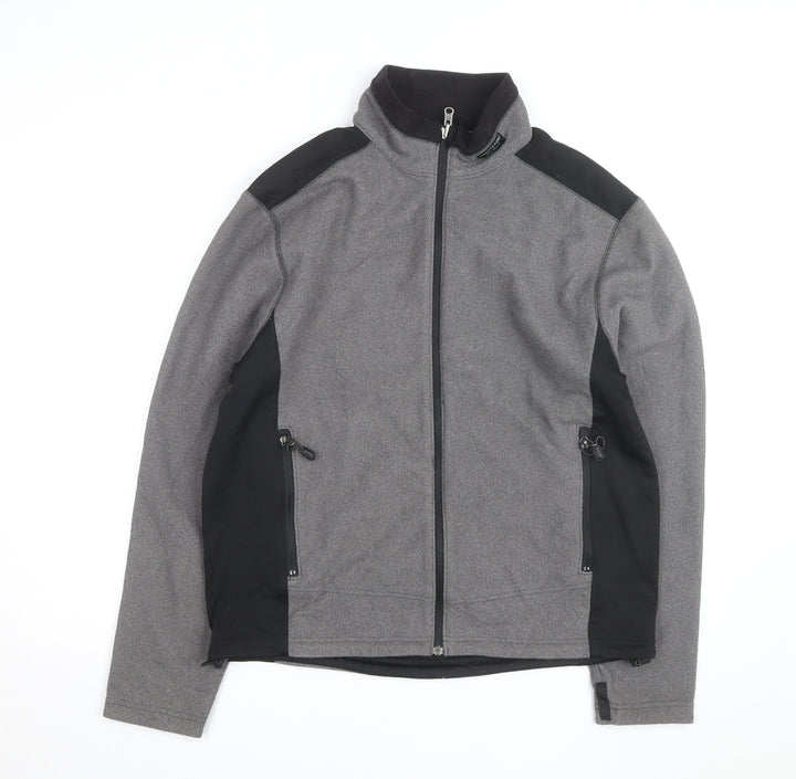 Eddie Bauer Men's Grey Softshell Full Zip Jacket Size M