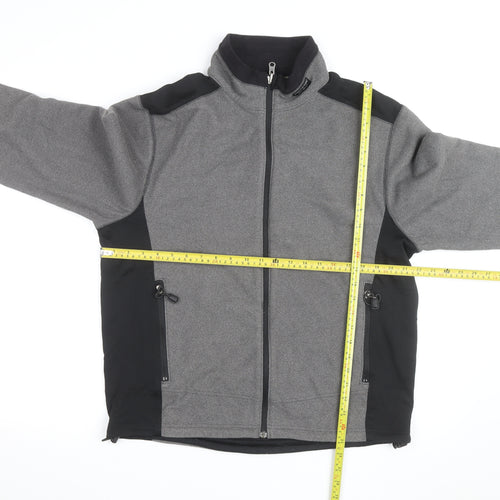 Eddie Bauer Men's Grey Softshell Full Zip Jacket Size M