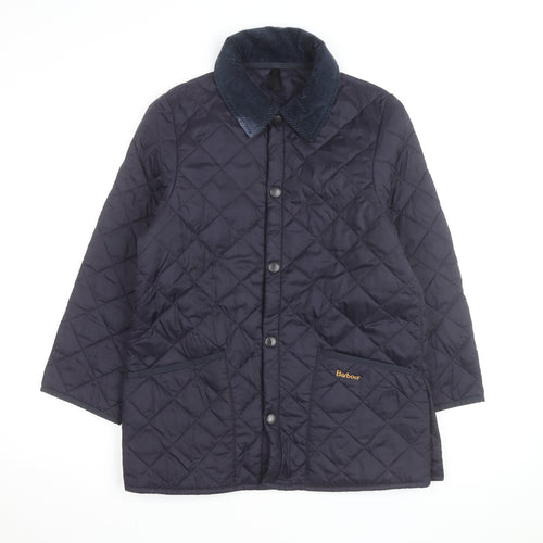 Barbour Women's Blue Quilted Mid-Length Jacket Size M