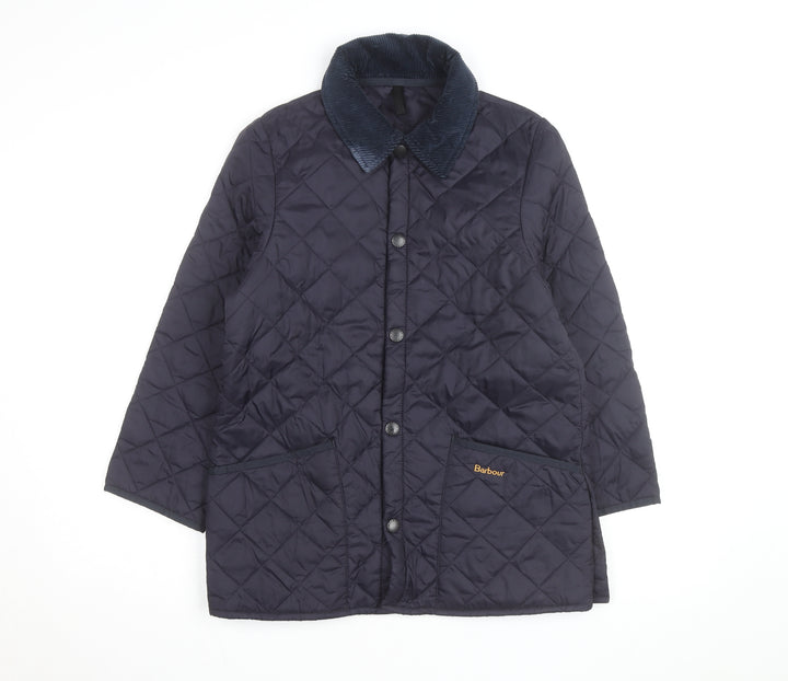 Barbour Women's Blue Quilted Mid-Length Jacket Size M