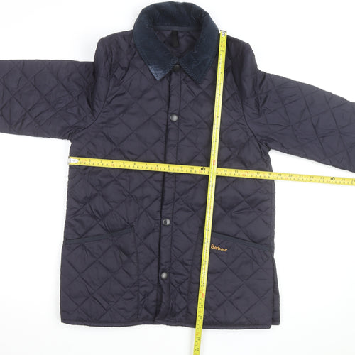 Barbour Women's Blue Quilted Mid-Length Jacket Size M
