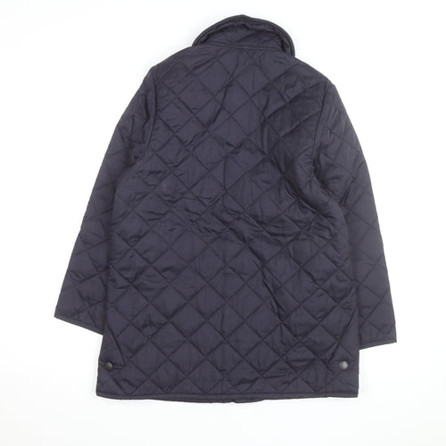 Barbour Women's Blue Quilted Mid-Length Jacket Size M