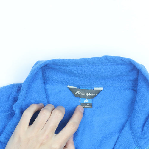 Eddie Bauer Men's Blue XL 1/4 Zip Fleece Sweatshirt Pullover