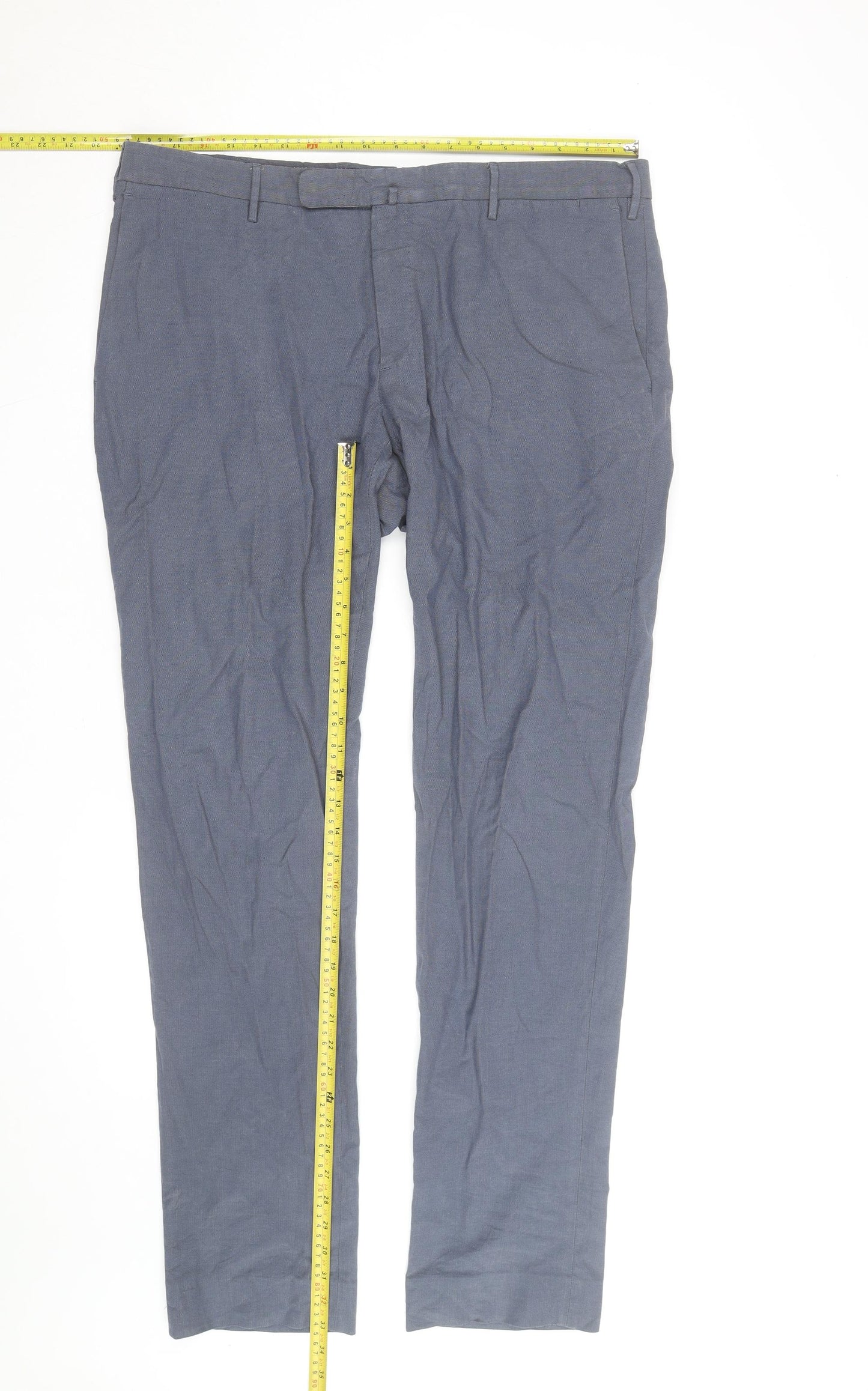 Incotex Men's Grey Slim Fit Chino Trousers Size 56