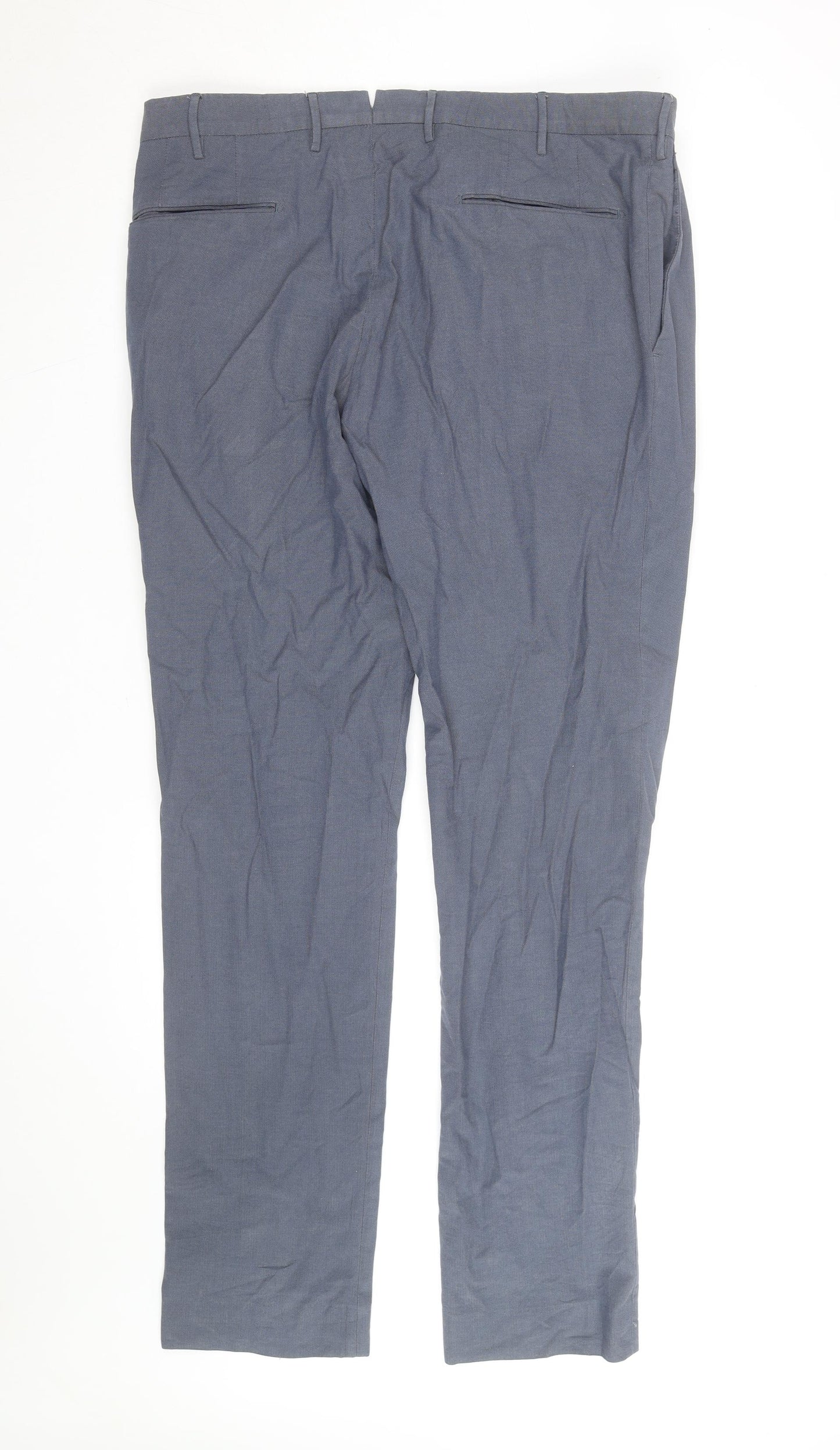 Incotex Men's Grey Slim Fit Chino Trousers Size 56