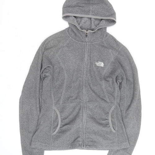 The North Face Women's Grey Full Zip Fleece Hoodie Size S
