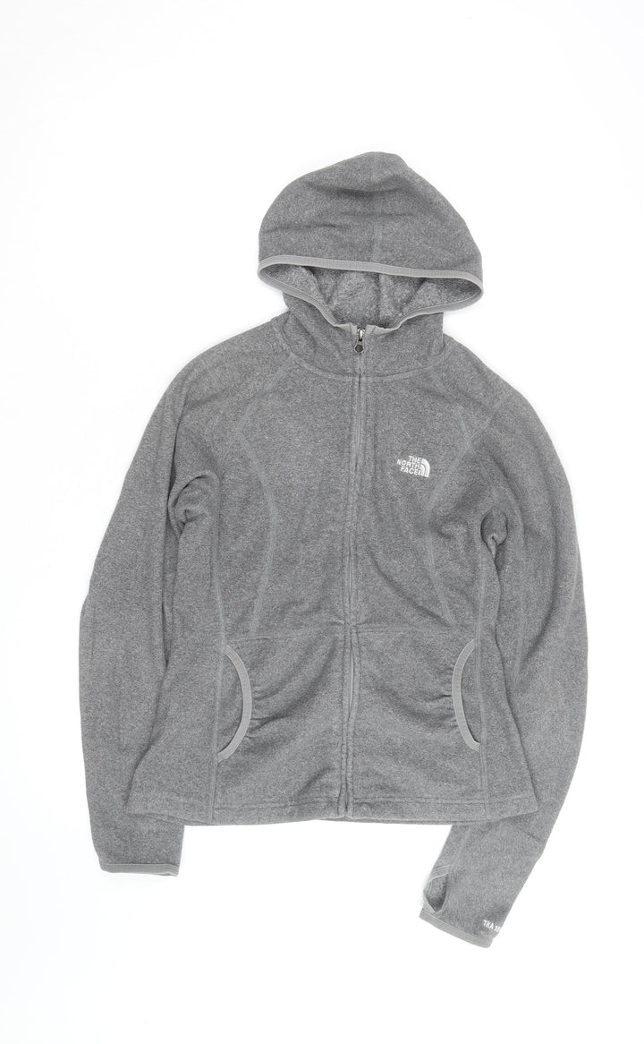 The North Face Women's Grey Full Zip Fleece Hoodie Size S