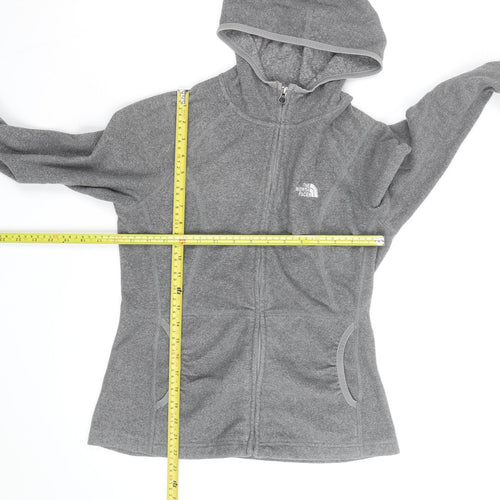 The North Face Women's Grey Full Zip Fleece Hoodie Size S