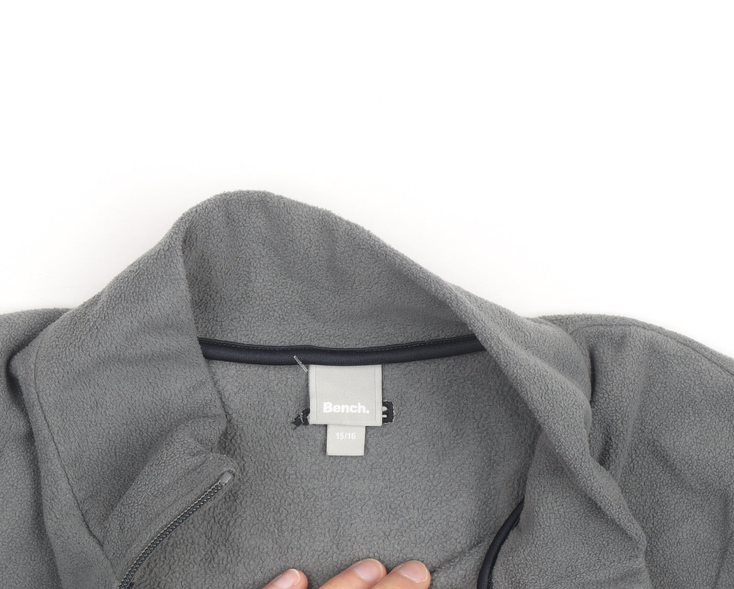 Bench Boys Grey Fleece Full Zip Basic Jacket 15-16 Years