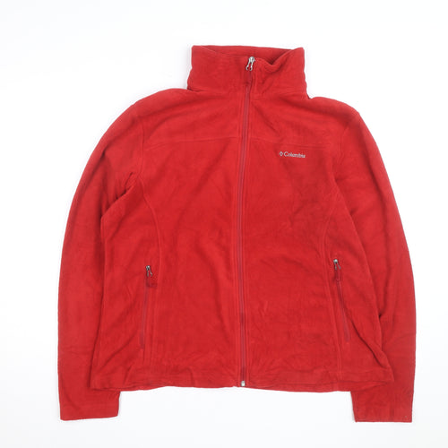 Columbia Men's Red Fleece Full Zip Jacket XL Outdoor Hiking