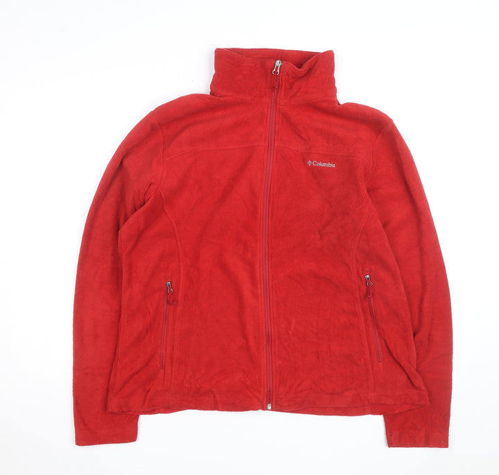 Columbia Men's Red Fleece Full Zip Jacket XL Outdoor Hiking