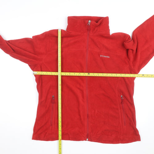 Columbia Men's Red Fleece Full Zip Jacket XL Outdoor Hiking