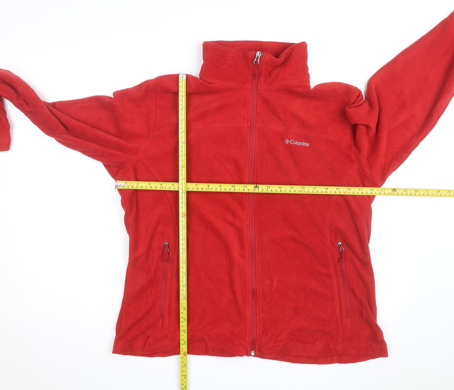 Columbia Men's Red Fleece Full Zip Jacket XL Outdoor Hiking