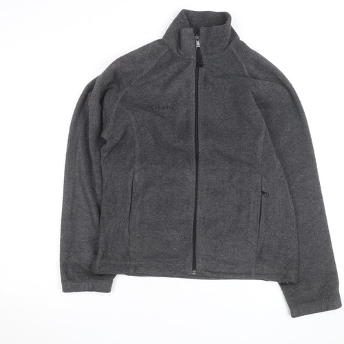 Columbia Women's Grey Fleece Full Zip Jacket Size S Lightweight Outdoor