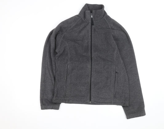 Columbia Women's Grey Fleece Full Zip Jacket Size S Lightweight Outdoor