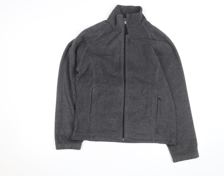 Columbia Women's Grey Fleece Full Zip Jacket Size S Lightweight Outdoor