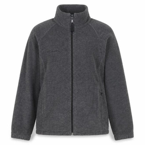 Columbia Women's Grey Fleece Full Zip Jacket Size S Lightweight Outdoor