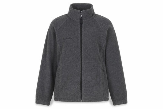 Columbia Women's Grey Fleece Full Zip Jacket Size S Lightweight Outdoor