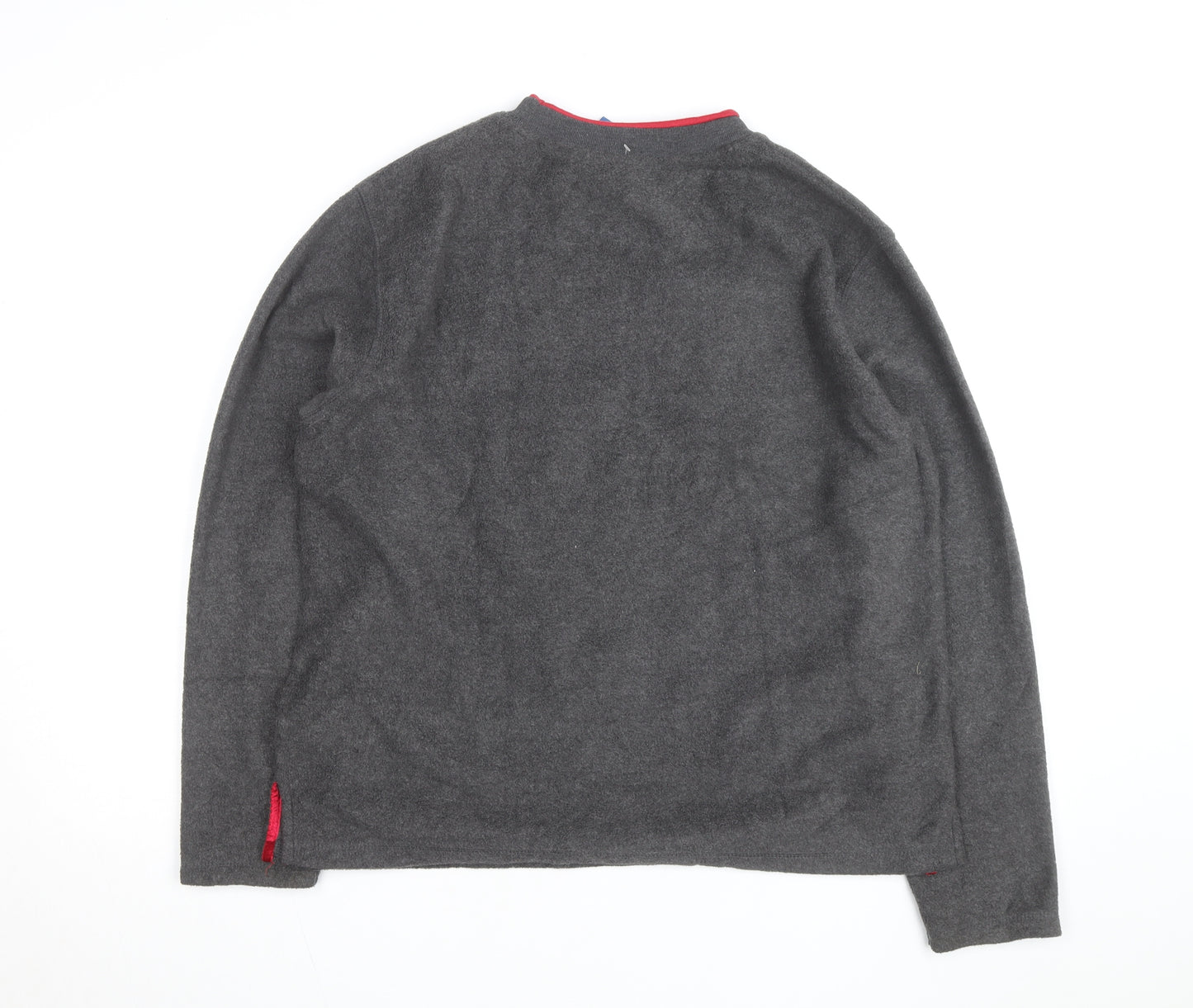 Disney Men's Grey Mickey Mouse Fleece Sweatshirt L Crew Neck Pullover