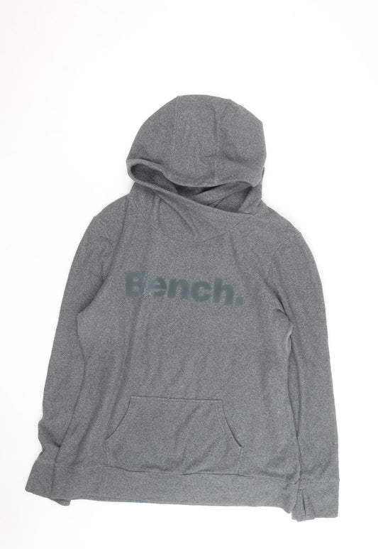 Bench Men’s Grey Pullover Hoodie XL Regular Fit Fleece Sweatshirt