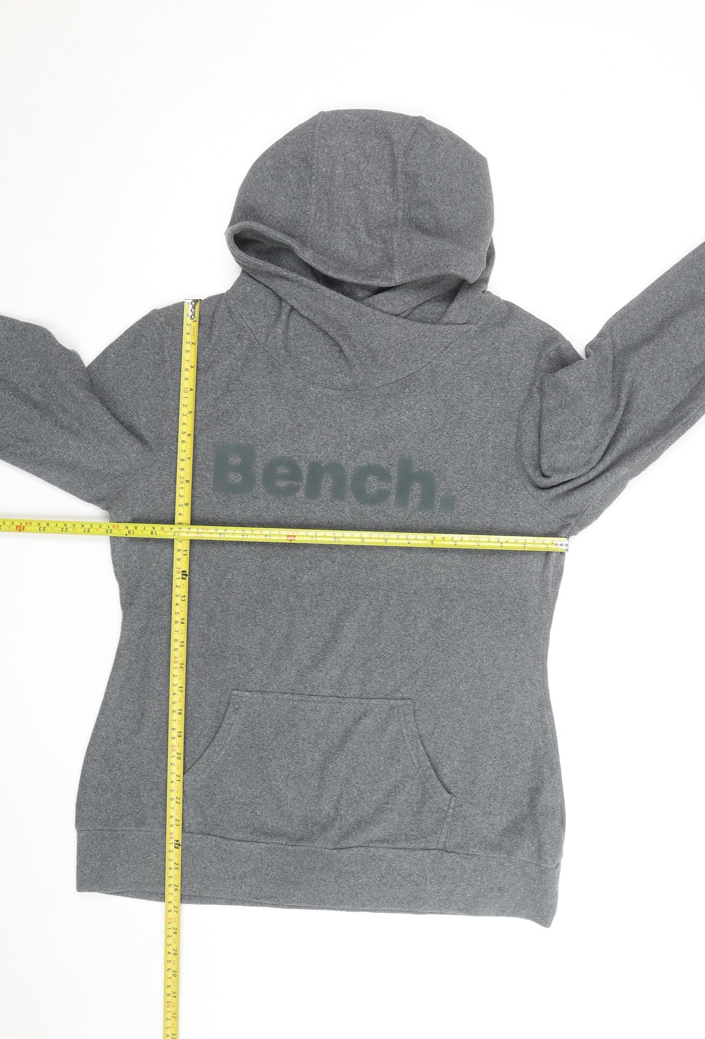 Bench Men’s Grey Pullover Hoodie XL Regular Fit Fleece Sweatshirt
