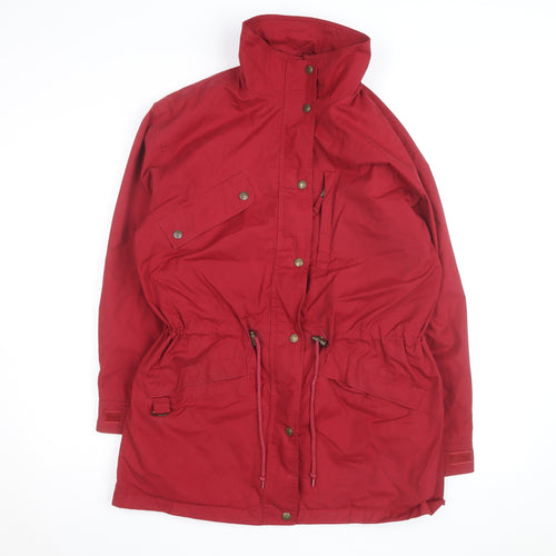 Eddie Bauer Men's Red Parka Jacket Size M Water Resistant Lined