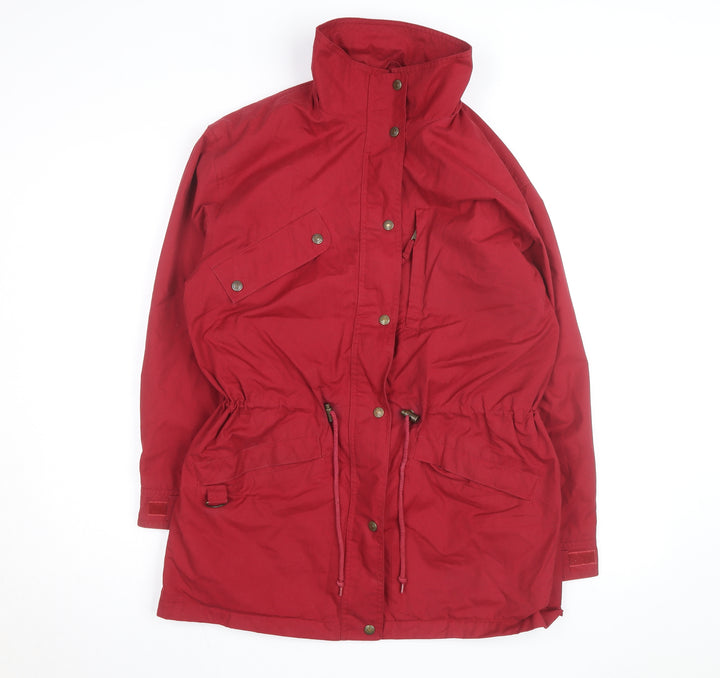 Eddie Bauer Men's Red Parka Jacket Size M Water Resistant Lined