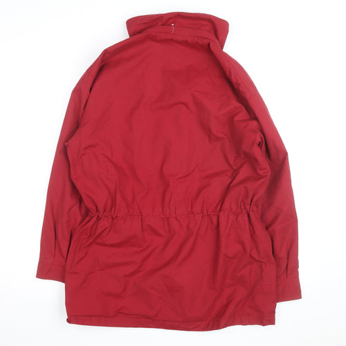 Eddie Bauer Men's Red Parka Jacket Size M Water Resistant Lined