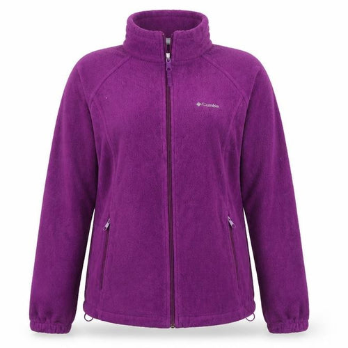 Columbia Women's Purple Fleece Full Zip Jacket XL Activewear