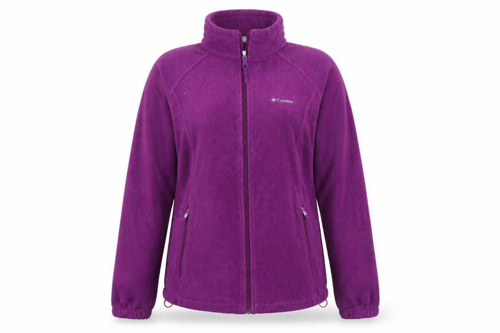 Columbia Women's Purple Fleece Full Zip Jacket XL Activewear