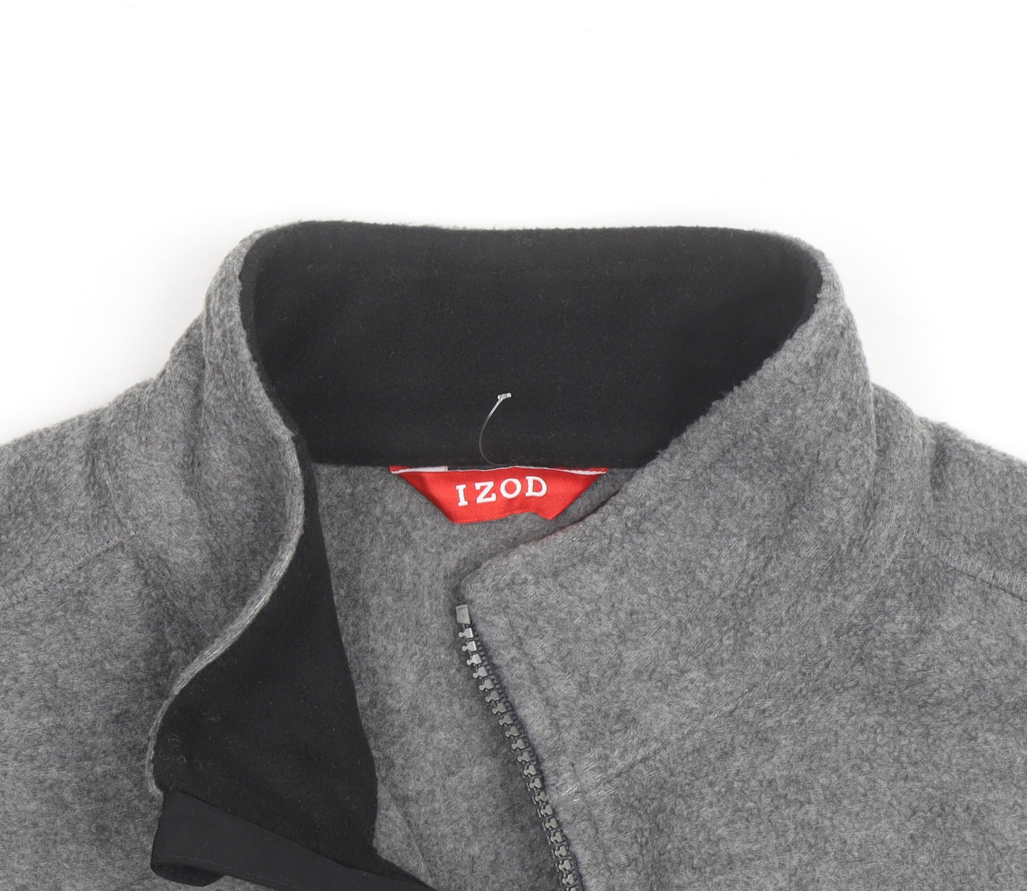 IZOD Mens Grey Fleece Bodywarmer Waistcoat L Zip Up Lightweight
