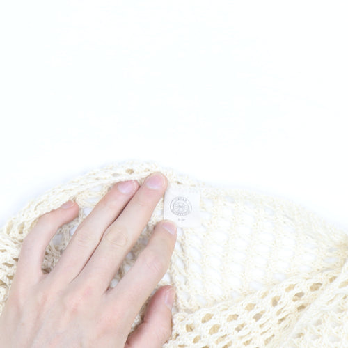 Urban Outfitters Women Ivory Open-Knit Crochet Jumper Size S