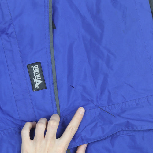 Viking Men's Blue Waterproof Hooded Winter Parka Jacket L