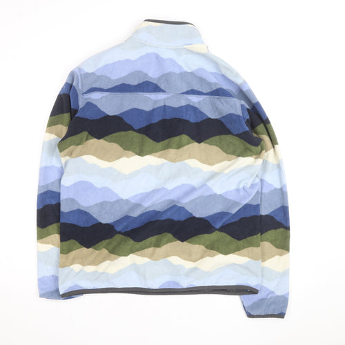 Eddie Bauer Men's Multicoloured Fleece Henley Sweatshirt Size L