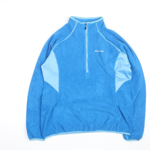 Columbia Girls Blue Fleece 1/4 Zip Pullover Sweatshirt L