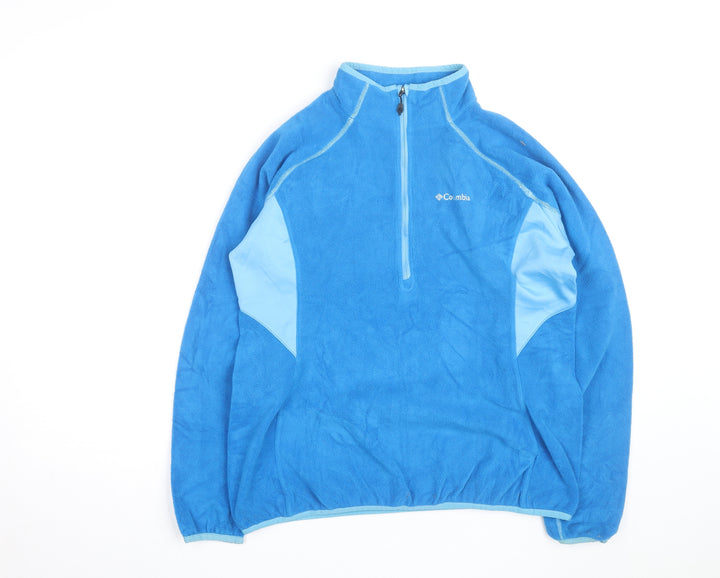 Columbia Girls Blue Fleece 1/4 Zip Pullover Sweatshirt L