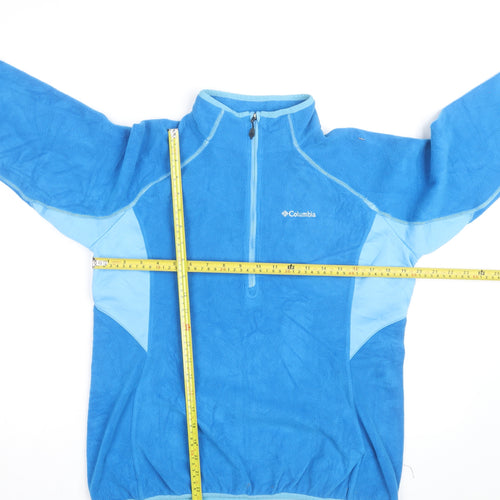 Columbia Girls Blue Fleece 1/4 Zip Pullover Sweatshirt L