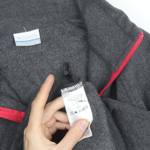 Columbia Womens Grey Fleece Full Zip Jacket Size M Outdoor Active