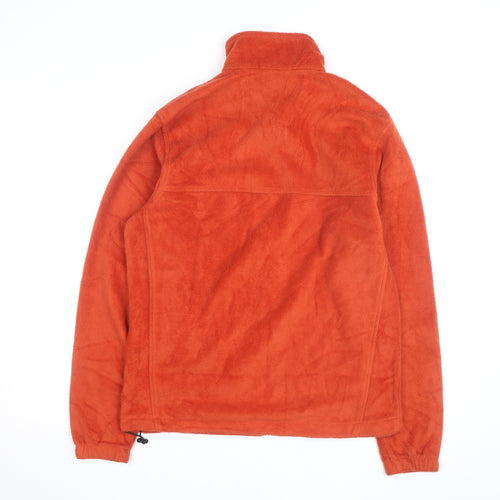 Columbia Men's Orange Fleece Full Zip Jacket Size M Outdoor Hiking