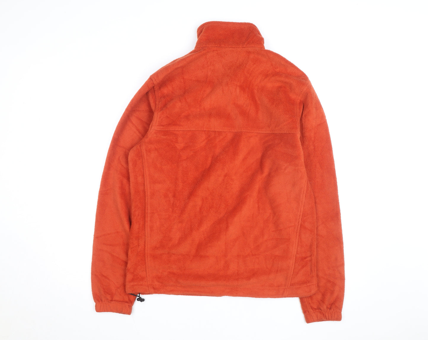 Columbia Men's Orange Fleece Full Zip Jacket Size M Outdoor Hiking