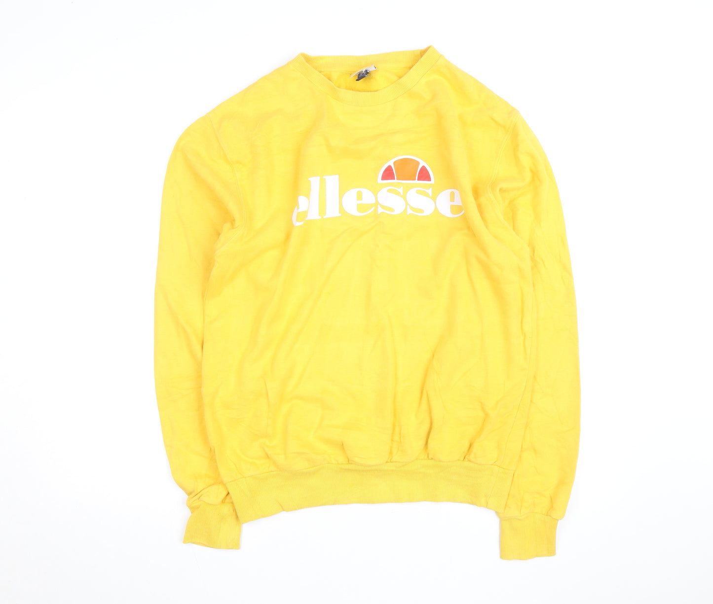 Ellesse Men's Yellow Logo Pullover Sweatshirt M Crew Neck