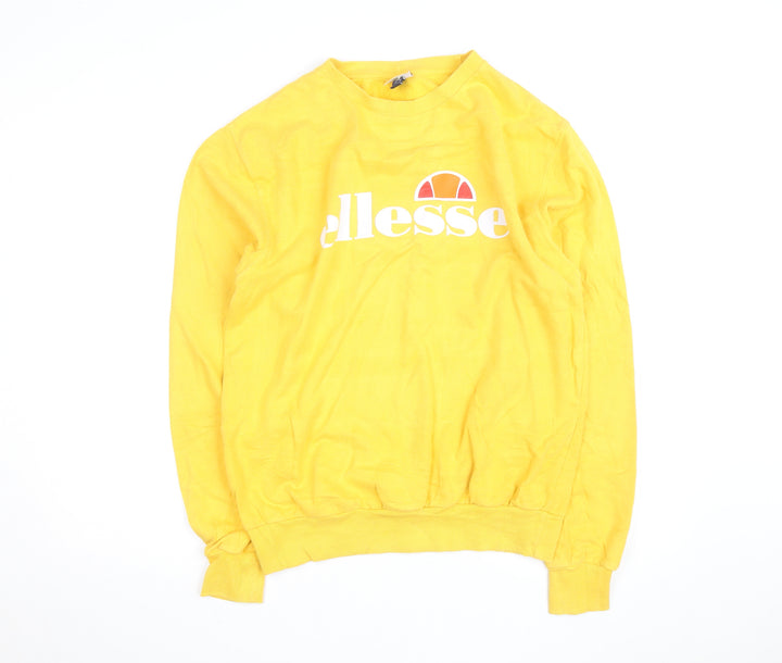 Ellesse Men's Yellow Logo Pullover Sweatshirt M Crew Neck