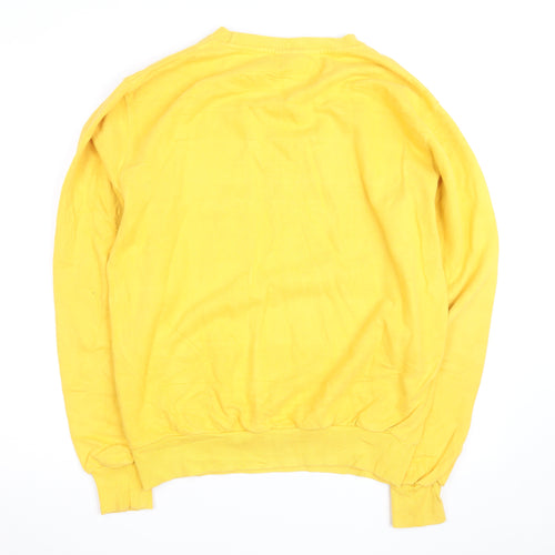 Ellesse Men's Yellow Logo Pullover Sweatshirt M Crew Neck
