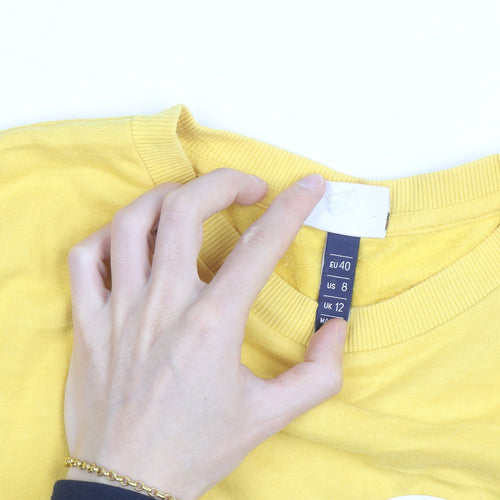 Ellesse Men's Yellow Logo Pullover Sweatshirt M Crew Neck