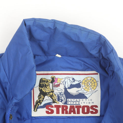 Stratos Mens Blue Puffer Waistcoat M Winter Outdoor Vest