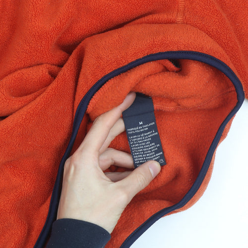 Nautica Men's Orange Fleece 1/2 Zip Pullover Jacket Size M