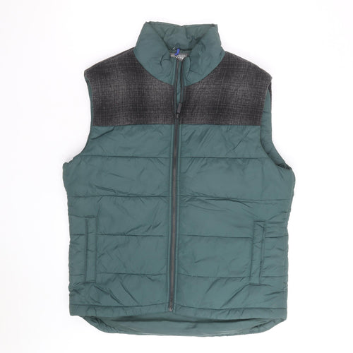 Kenneth Cole Reaction Men's Green Padded Bodywarmer Waistcoat Size L
